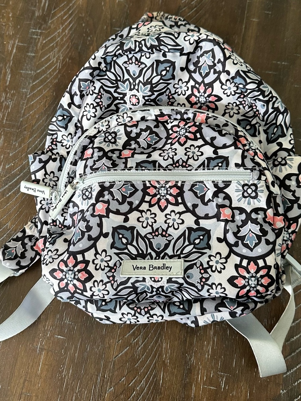 Vera Bradley Blue and Pink Floral Mini Backpack
